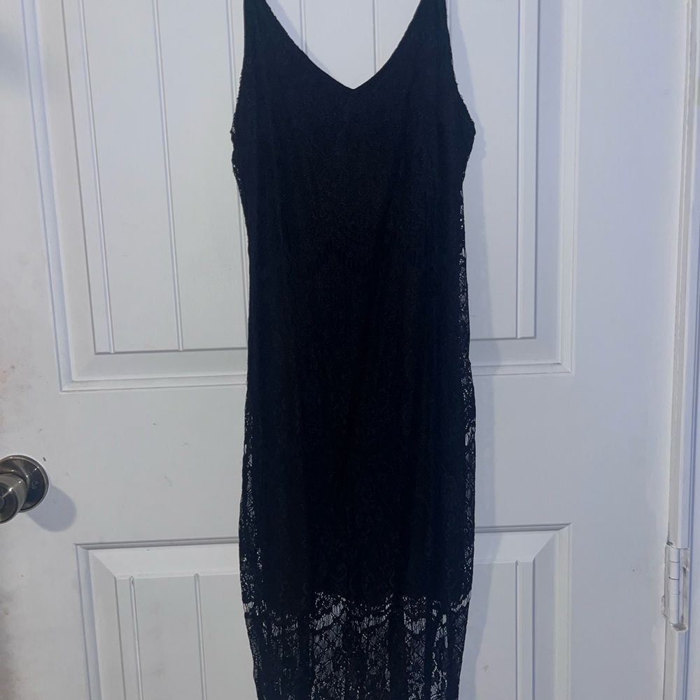 Forever 21 Black Lace Midi Dress